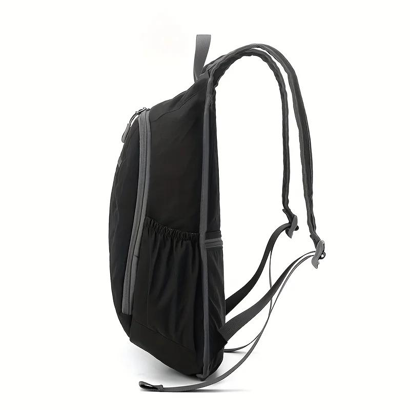 Lightweight and Foldable Men's Travel Backpack, Large Capacity Hiking Backpack, Zipper Closure, Outdoor Women's Sports Bags