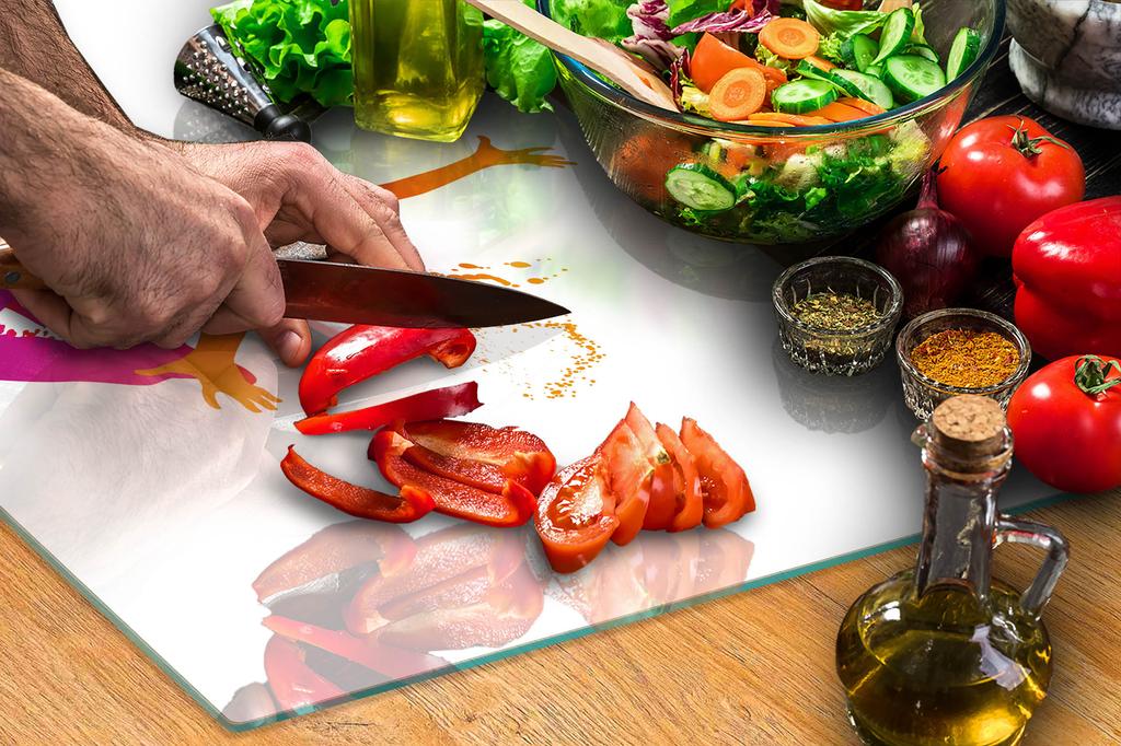 SZKLANA DESKA DO KROJENIA 52x40 MARMUR