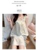 2026 Summer Women's Cartoon Padded Strappy Loose Nightgown Dress Pajamas - Sweet Outdoor Style