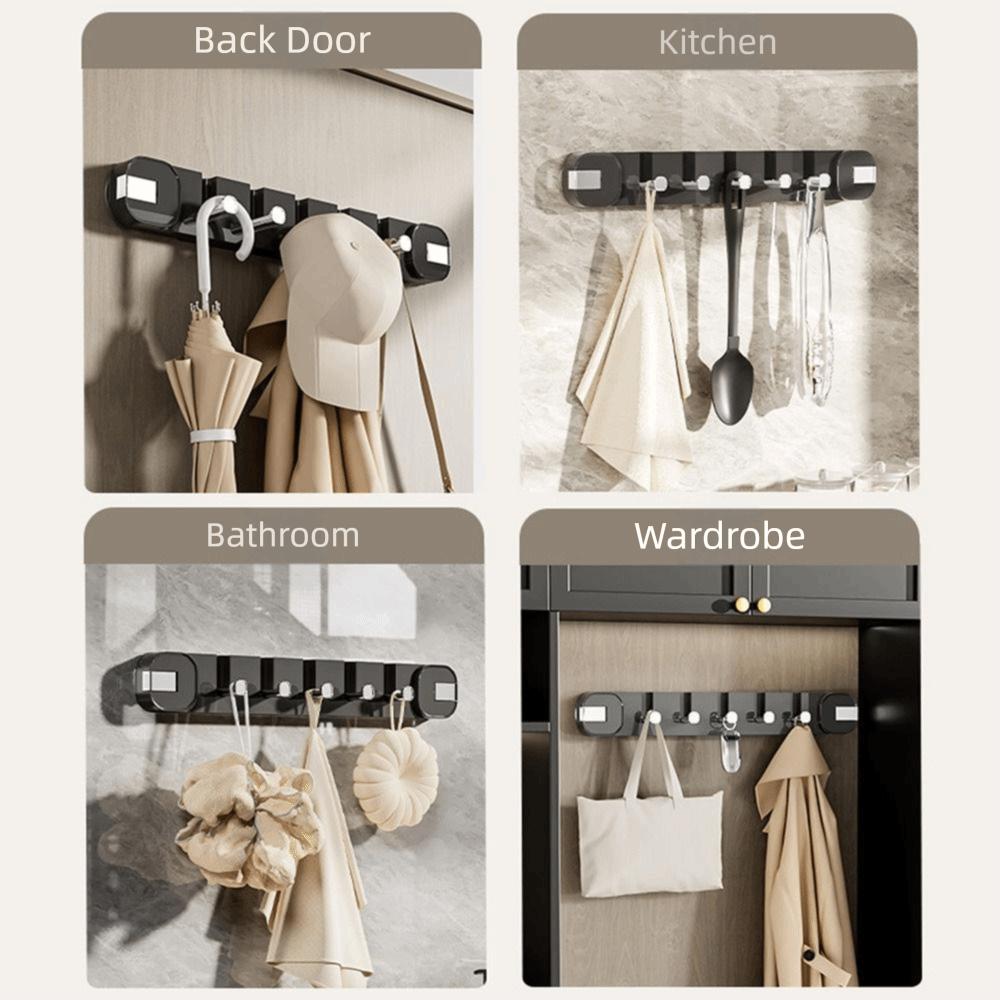 Detachable Foldable Wall Row Hook Waterproof Door Back Clothes Hook INS Key Hook Rack  Towels
