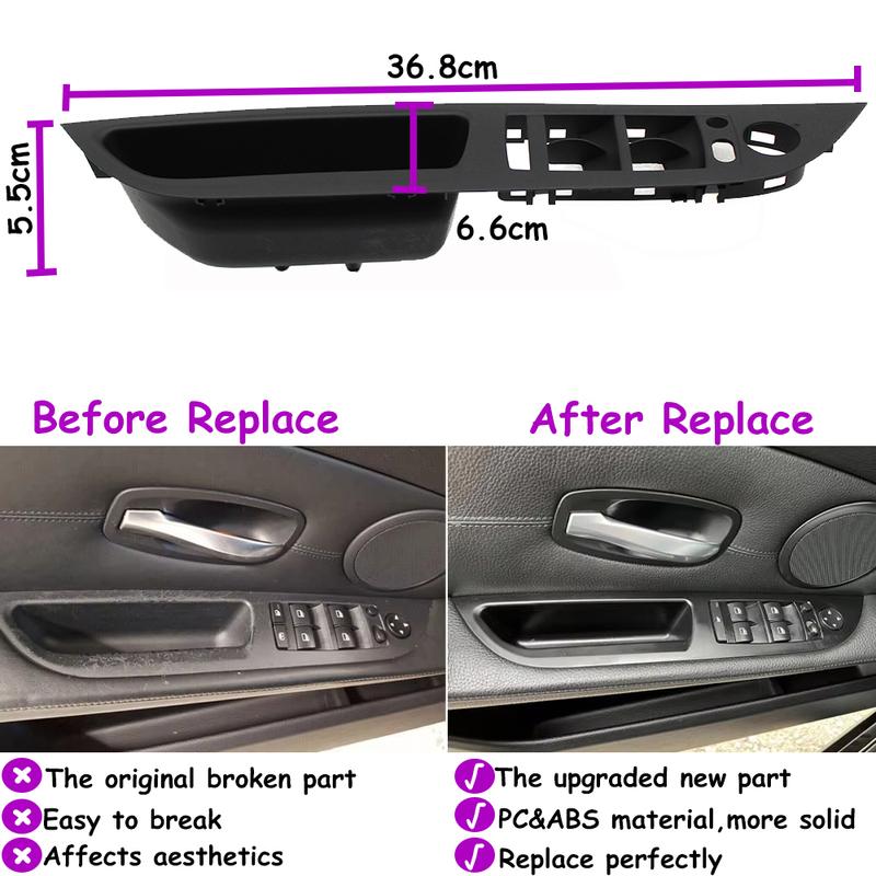 LHD RHD E60 E61 Vnitřní klika dveří panel podloketní opěrky výplně dveří kryt tažného madla Náhradní díl pro BMW řady 5 2006-2010 51416983703