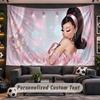 Wandbehang Wandteppich Benutzerdefinierter Name Ariana Grande Muster Personalisiert Bedruckter Stoff Wanddekoration