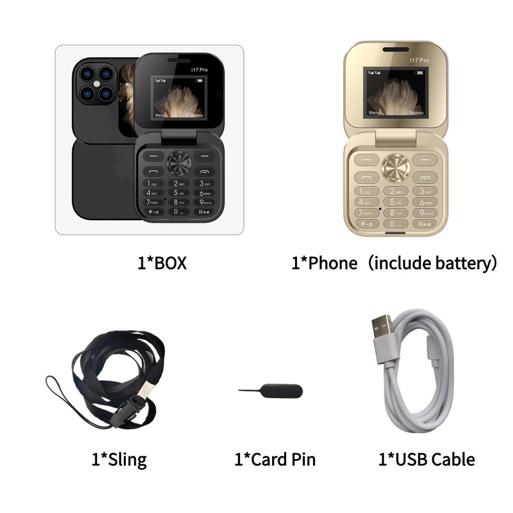 Flip Mobile Phone Non-smart Phone Flip Machine Button Elderly Machine 2G Foreign Language Mobile Phone