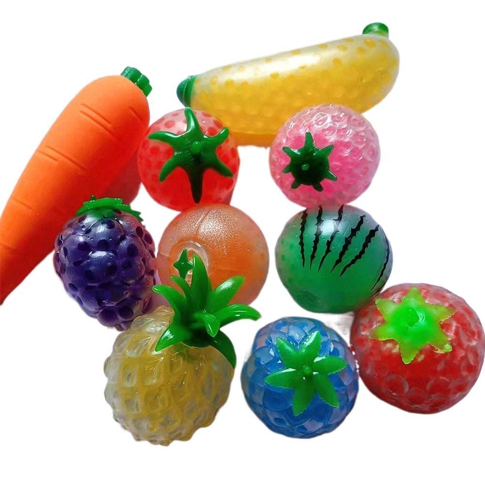 Brinquedo Fruta Morango Esponjoso Bola de Estresse Morango Bola de Contas de Morango Brinquedos de Apertar Brinquedos de Apertar Fidget