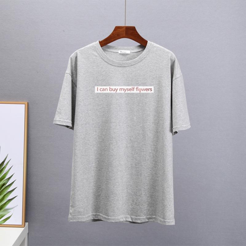 Shellsuning Casual Soft Cotton High Street Tees Trendy Letter Graphic T Shirts Women 2023 Summer Korean Short Sleeve Female Tops