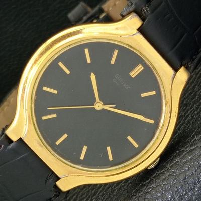 OROLOGIO SEIKO QUARTZ GIAPPONESE DA UOMO QUADRANTE ORIGINALE USATO a432778-2
