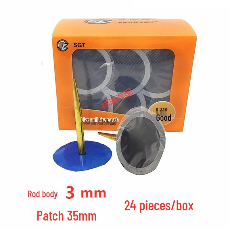 Mushroom Nail Tire Repair Plug & Patch Set for Vacuum Tires (3mm, 4.5mm, 6mm)