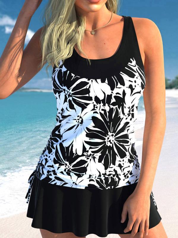 2024 Swimwear Tankiny Two Piece Beach Suit Women's Beach Swimwear Fashion Print Tankini Summer Sexy Swimwear Fashion Tankini
