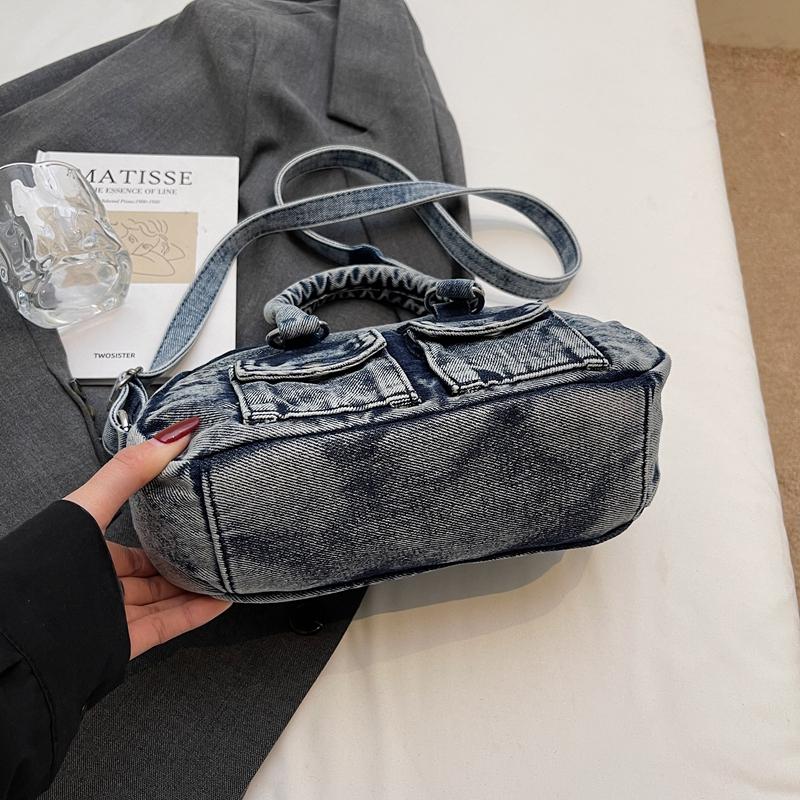 Women's Denim Shoulder Bag Large Capacity Small Square Bag