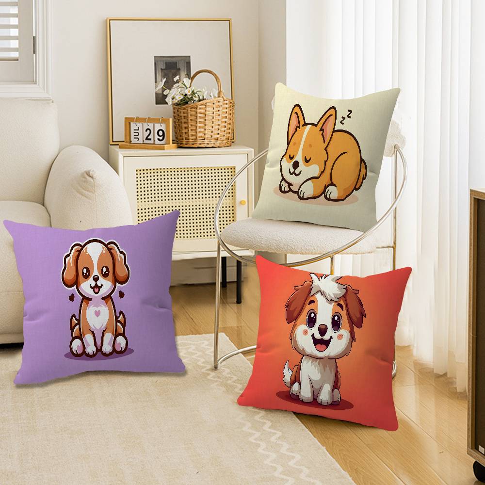 Cute Dog Pillow Anime Pillow Sofa Bed Head Pillow Cover Cushion Cover 45x45 cm Fashion