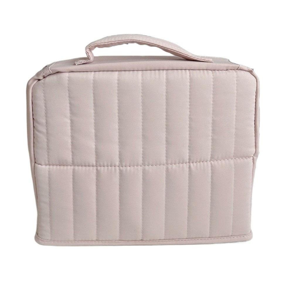 Standable Women Makeup Bag Solid Color Multifunctional Skincare Storage Bag Multi-Compartment Large Capacity Cosmetic Organizer