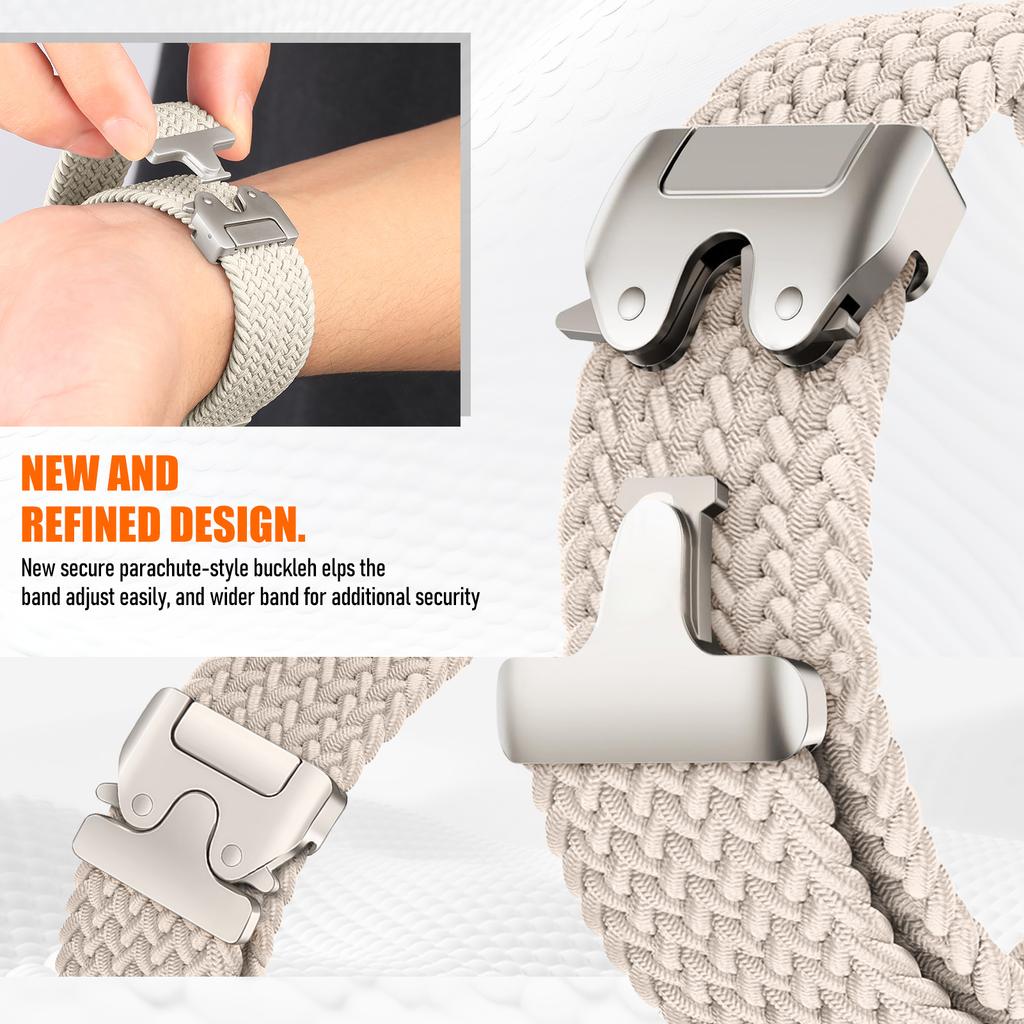 Braided Straps For Galaxy Watch 8/8 classic 46mm 44mm 40mm Parachute Replacement belt Sport Bracelet correa Galaxy watch8 Band
