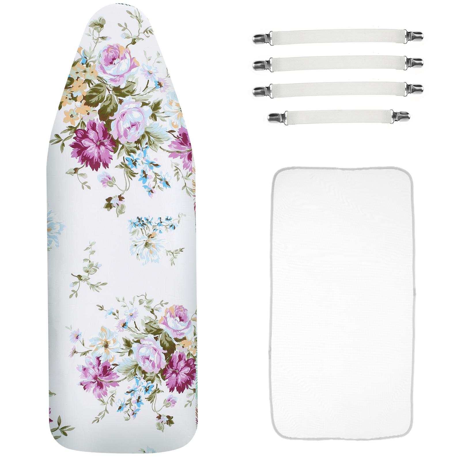 

Ironing Board Cover Ironing Board Pad with Elastic Edges Universal Scorch Heat Resistant Small Ironing Board Cover Durable Tool ярко-розовый