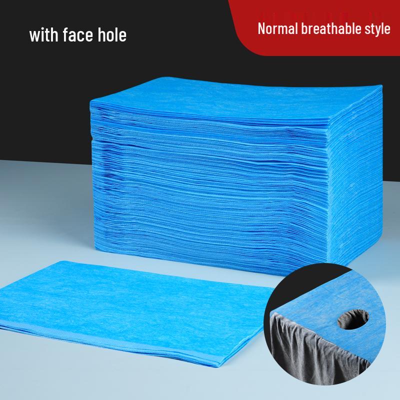 Waterproof Oil-Proof Disposable Massage Bed Sheets with Face Hole for Beauty Salon or Physiotherapy.
