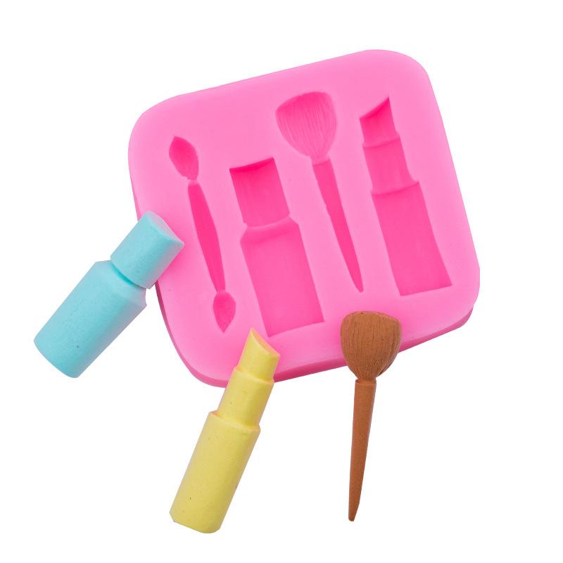 WTEMPO Cake Decor Chocolate Baking DIY Molds Creative Cosmetic Shaped Baking Molds Lipstick Eyebrow Pencil Makeup Tools Shaped Silicone Fondant Molds