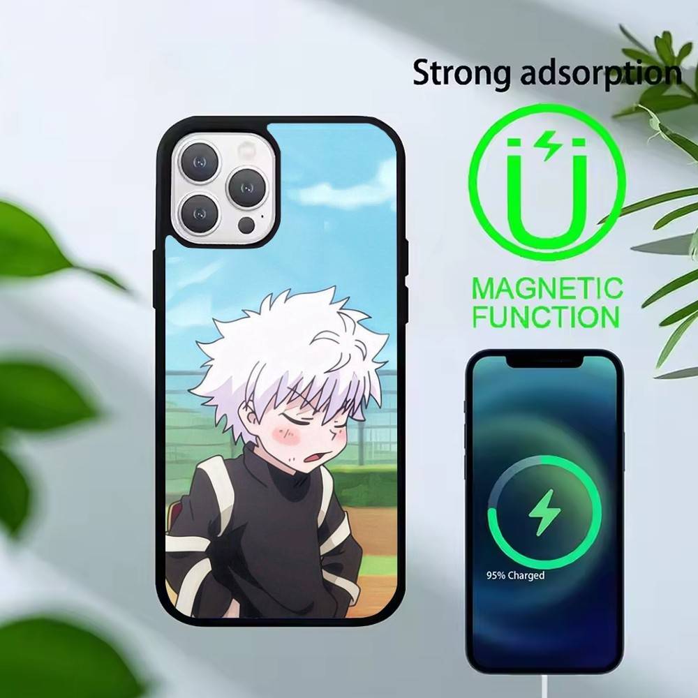D-Killua Zoldyck H-Hunter X Hunter Phone Case For iPhone 14,16,15,13,17,12,Plus,Pro,Max Magnetic For Magsafe Frosted Cover