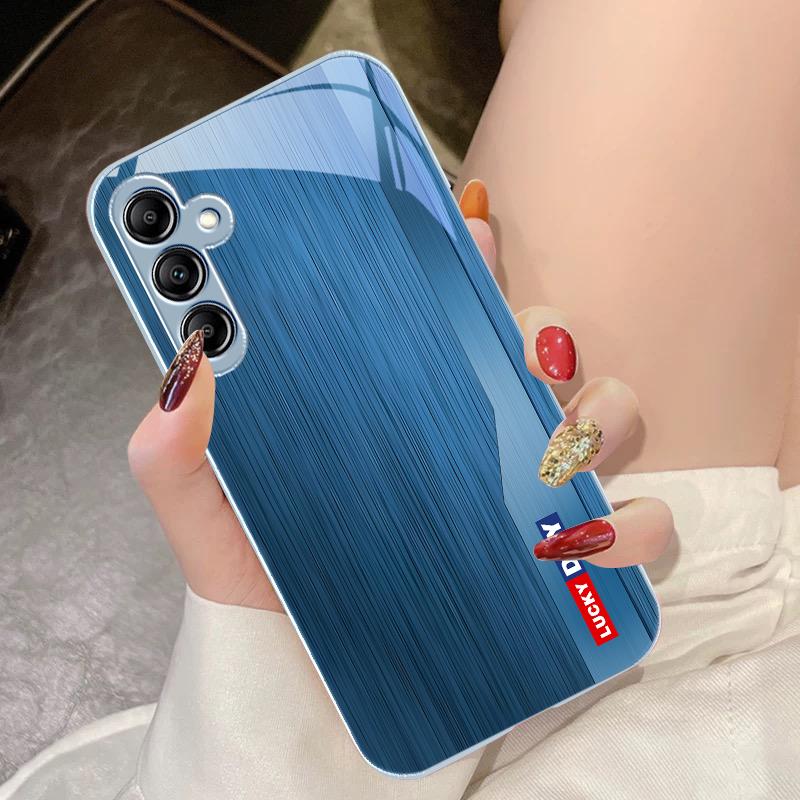 Wood Grain Green For Samsung Galaxy A14 4G 20 30 52 20S 21S 22 A32 33 34 42 50 51 53 54 70 71 72 73 5G Glass Phone Case