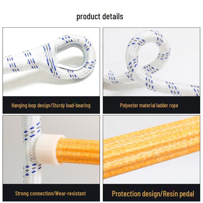 Outdoor Polyester Climbing and Rescue Ladder - Fire Escape and Insulated Rope Design