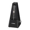 Yamaha MP-90BK Metronome, Black. Features a classic triangular pyramid design, a matte finish to resist fingerprints, and a spring-driven mechanism.