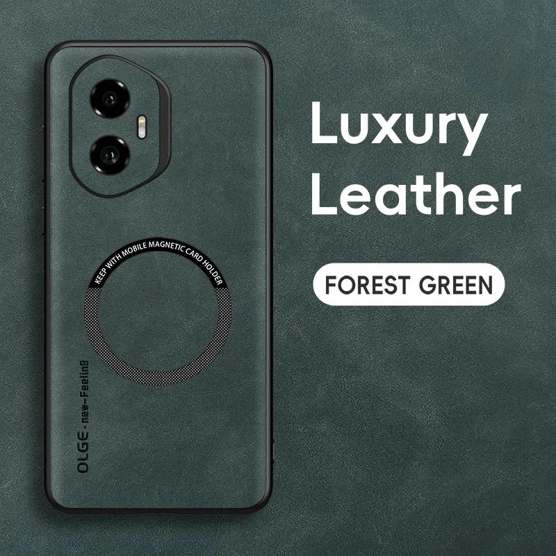 For Honor 300 300 Pro 300 Ultra Fine Hole Sheepskin Magnetic TPU Soft Edge Anti-Drop Anti Fingerprint Phone Case