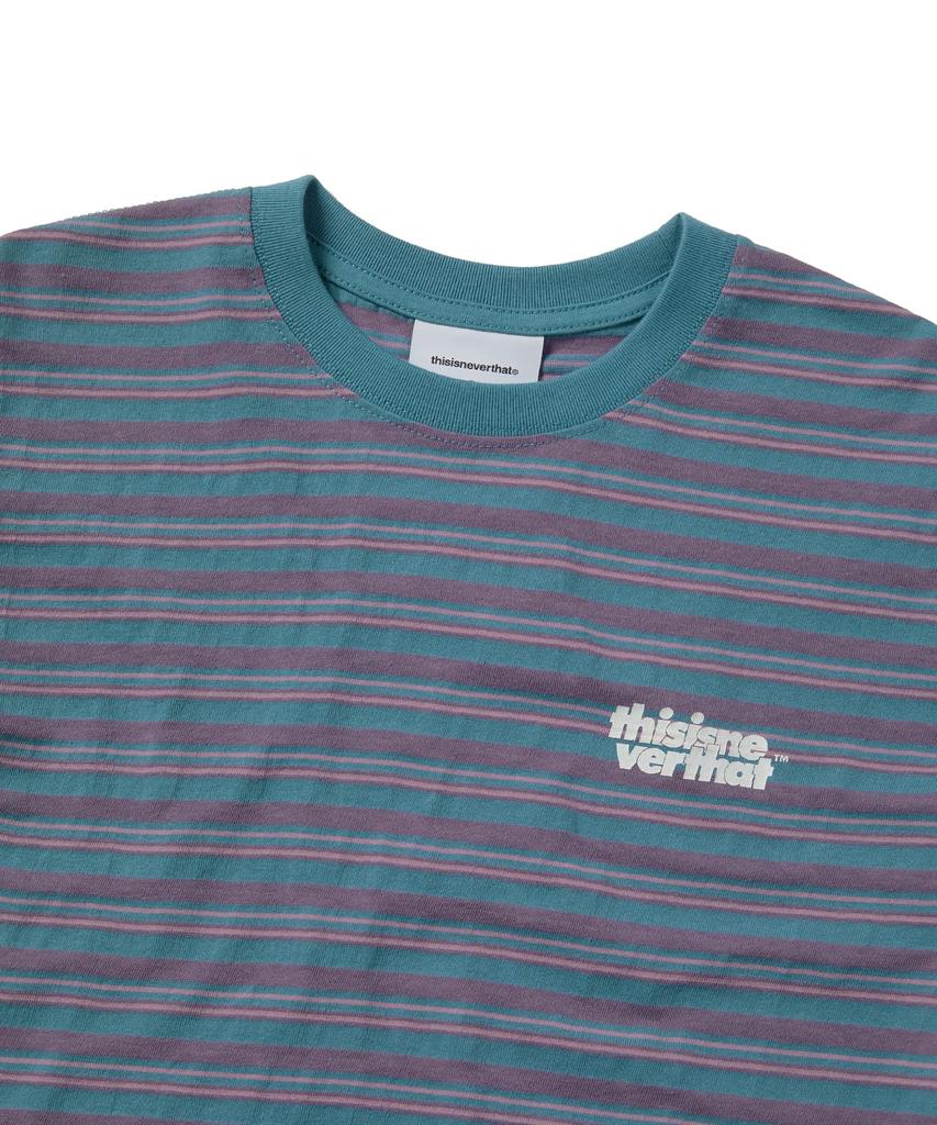 THISISNEVERTHAT Gestreiftes W-T-Shirt Hellblau