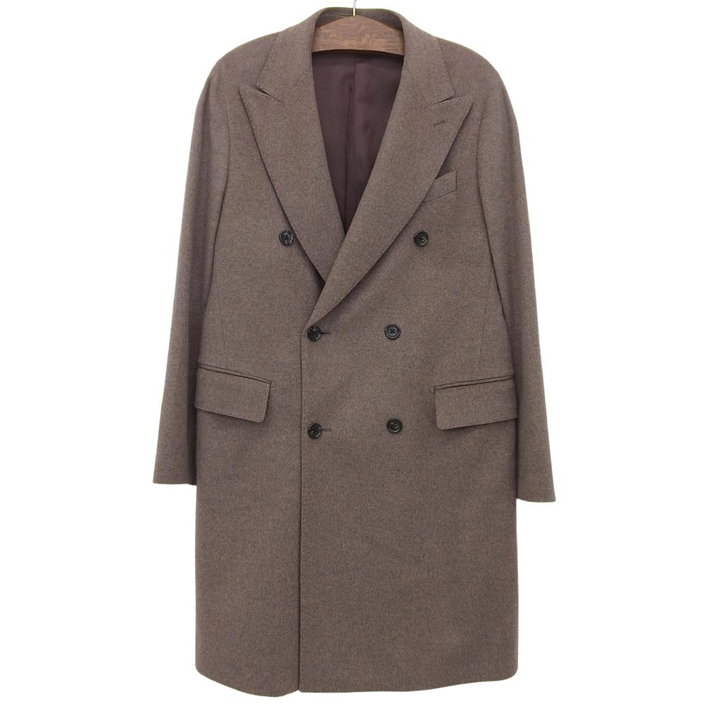 ONLY Excellent condition cashmere double chester coat for men, brown, size 48 coat 48 BrownUsed