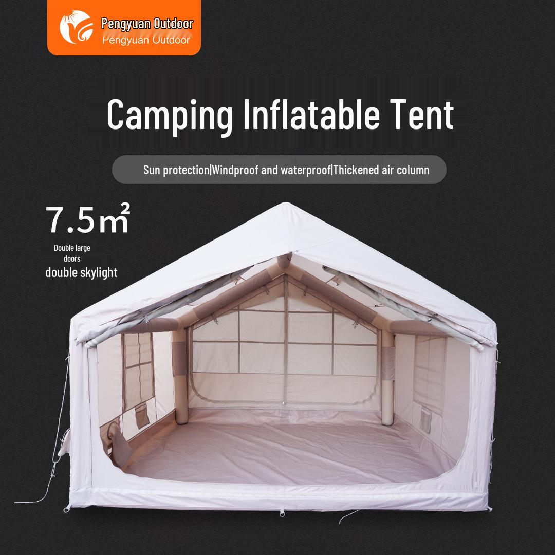Pengyuan Automatic Inflatable Tent for Outdoor and Wild Camping 3-6 Person бежевый