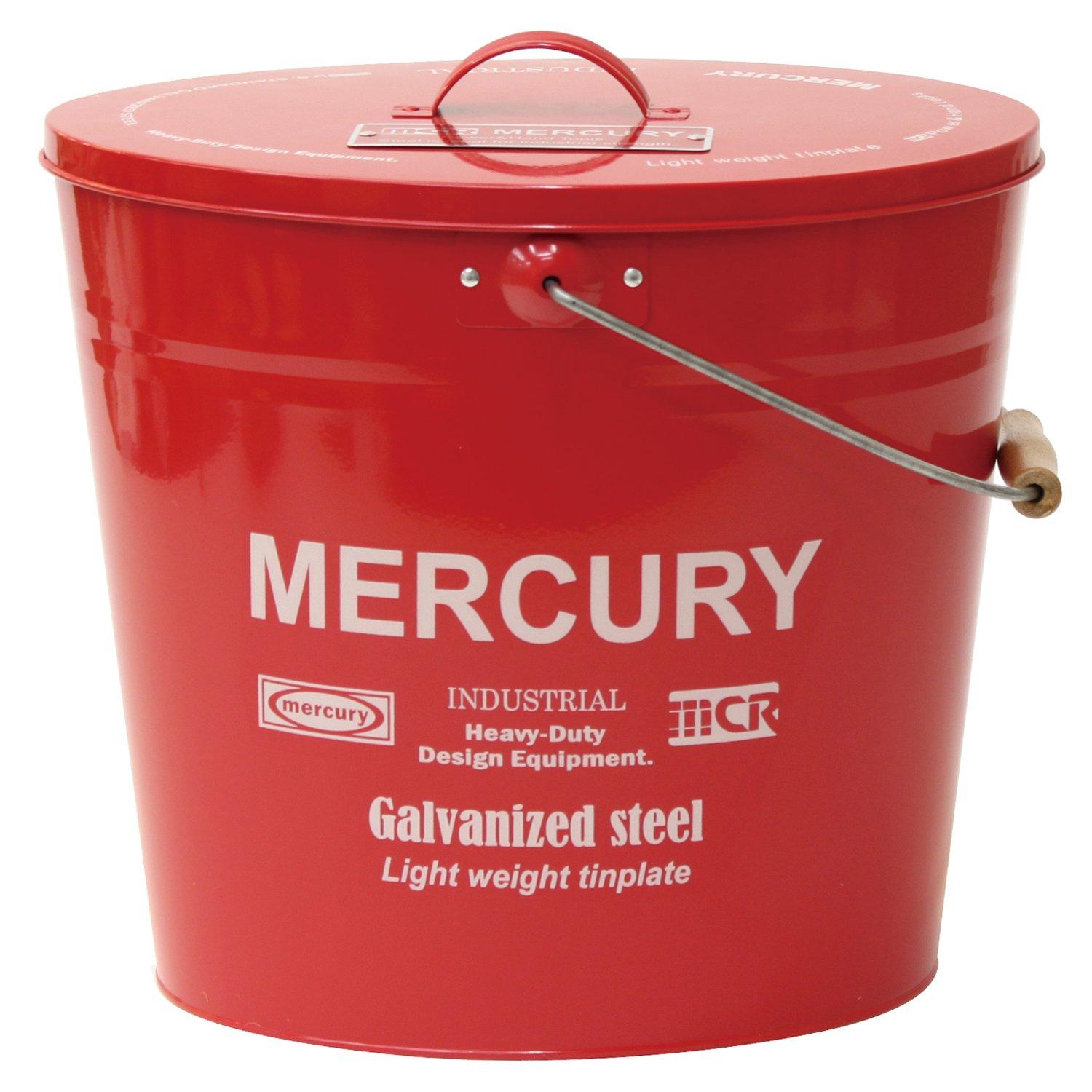 

Keystone Mercury Tin Bucket Oval with Lid Red MEBUBORD красный
