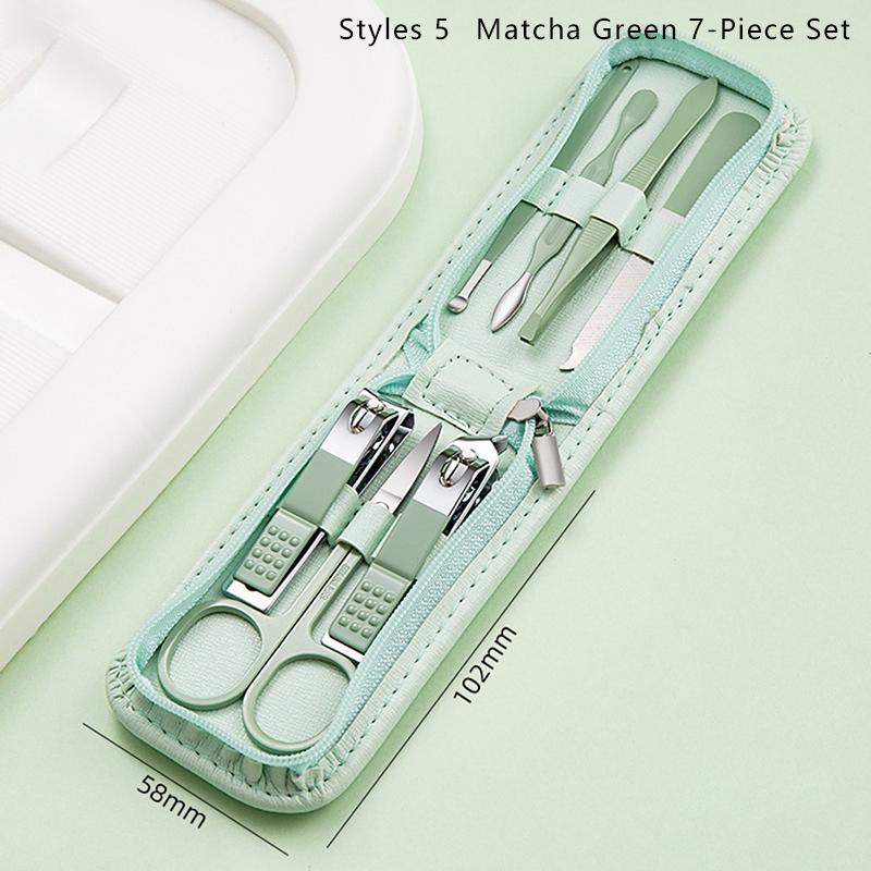 7/9/10/12/16/18/22/26pcs Nail Knife Set Stainless Steel Beauty Set Zipper Bag Manicure Knife Planer Nail Pliers Manicure Tools