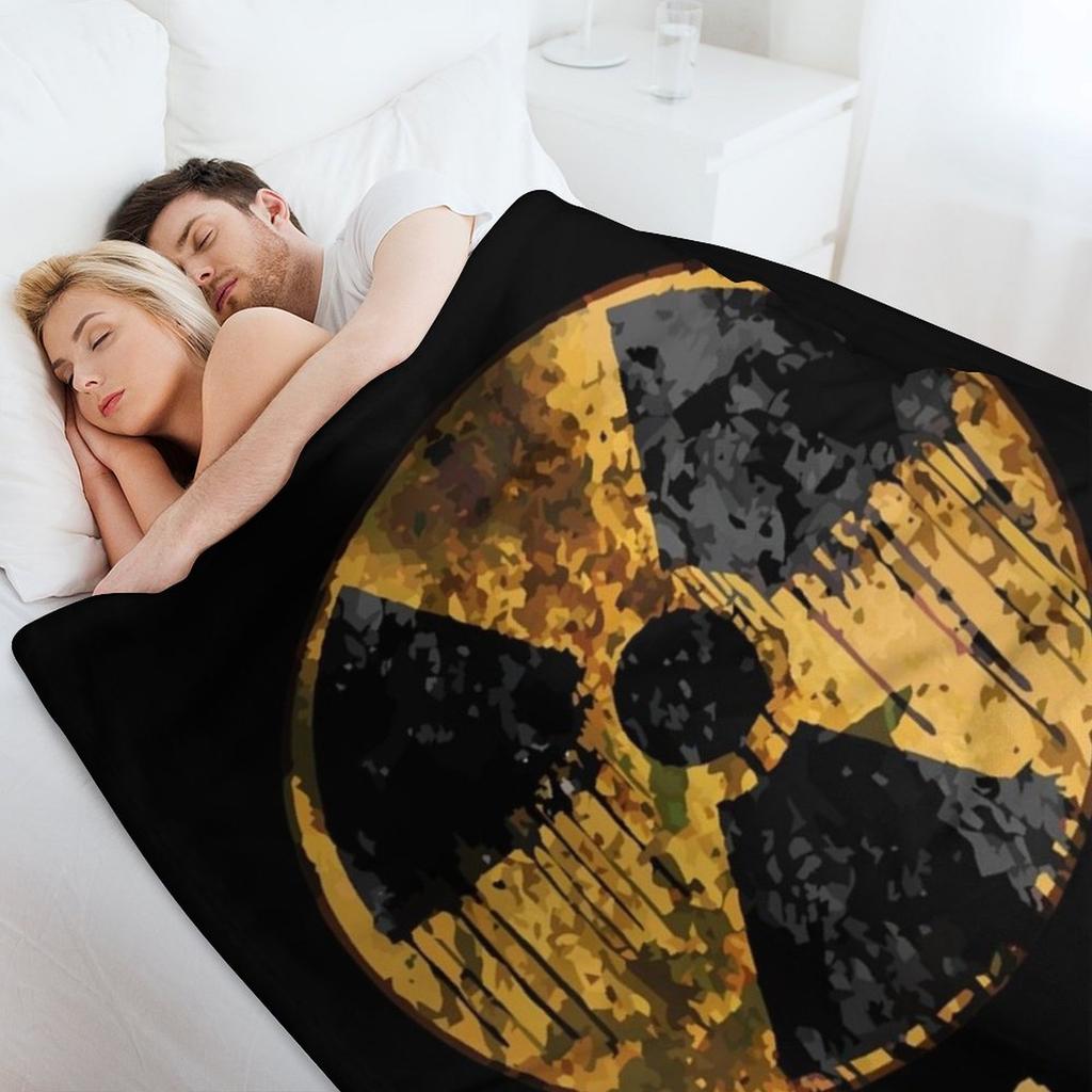 Stalker Radiation Emblem Throw Blanket Bed Fashionable Tourist Flannels wednesday Blankets
