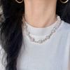 10Mm Powder Crystal Artificial Crystal Pearl Contrasting Color Design Necklace