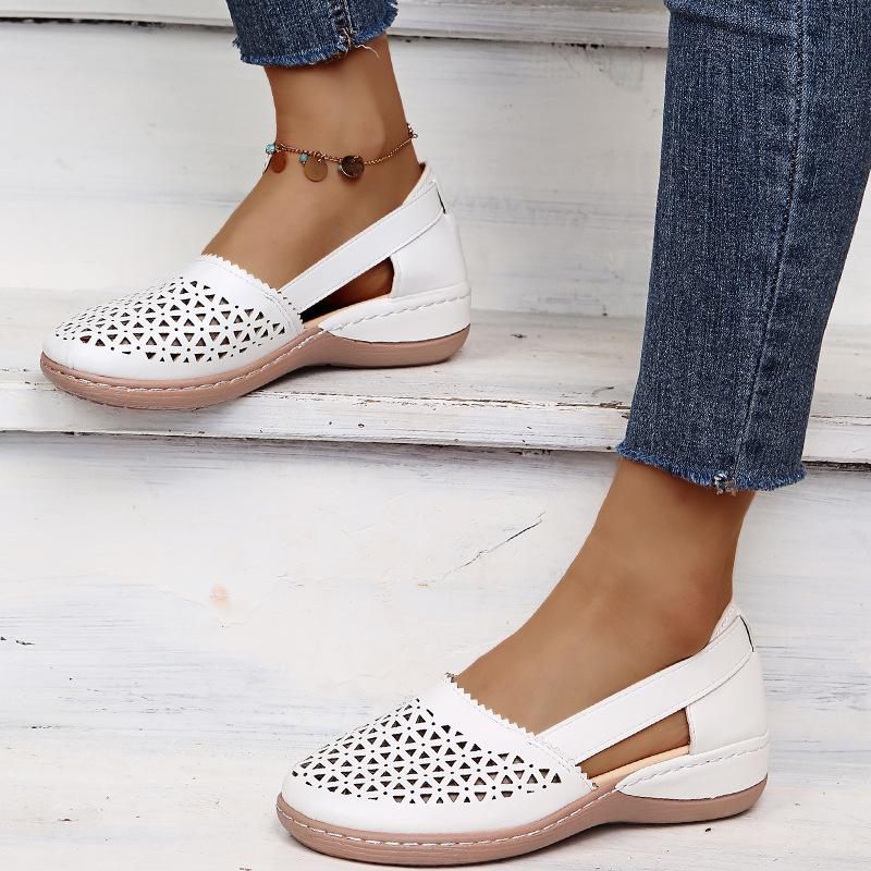Women'S Summer Fashion Sandals Women'S Bag Head Hollowed Out Large Size Slope Heel Women'S Shoes Platform Single Shoes Women'S Shoes Wholesale