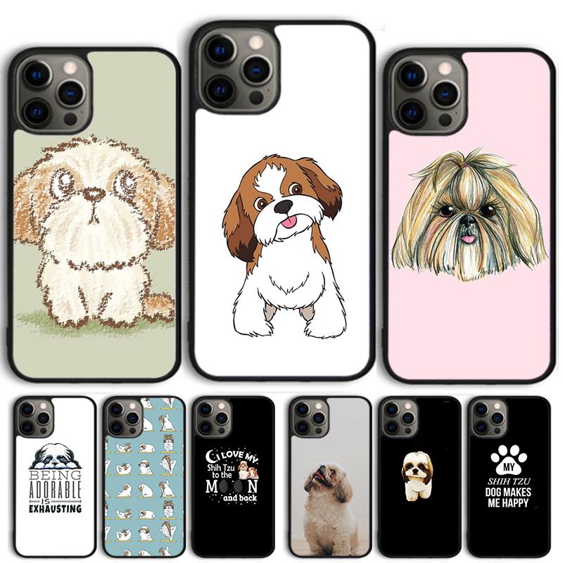 Cartoon Shih Tzu Dog Coque Shell For iPhone 17 Air 15 16 14 13 12 Pro Max 11 Pro Max Plus Phone Case Cover