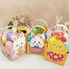 6pcs Egg Rabbit Carrot Easter Bunny Candy Boxes with Handle Candy Gift Bag  Spring Parties