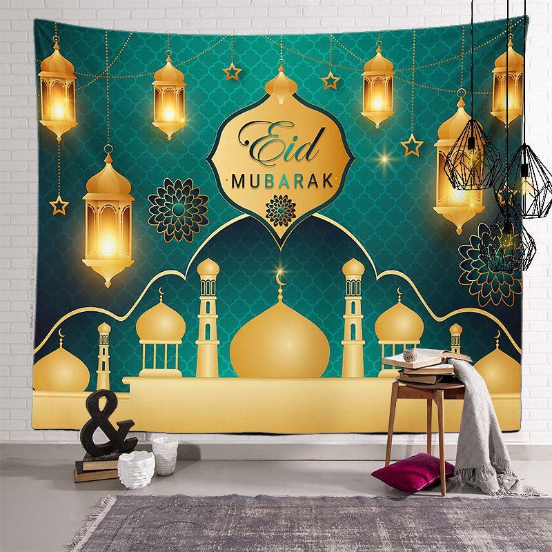 Stunning Eid Mubarak Tapestry Moon Star Wall Hanging Decor Ideal For Celebrating Ramadan