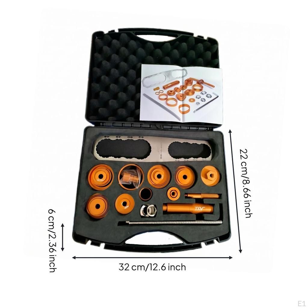 Bottom Bracket Tool with Adapters Anodized Press Machined for Bike Mechanics,
