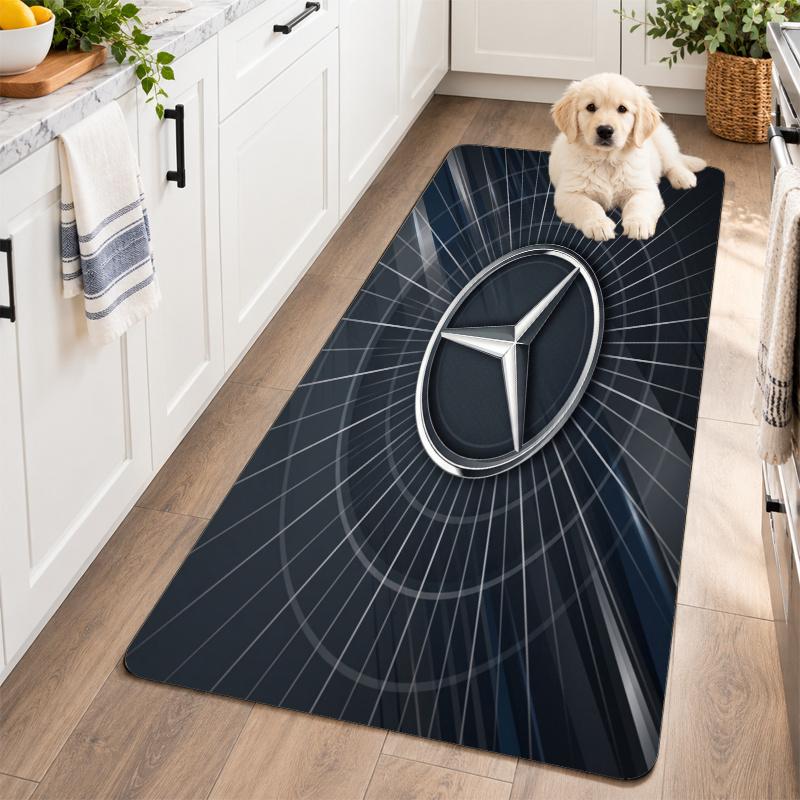 Flannel Kitchen Mat Mercedes Soft Area Rug Non Slip Floor Carpet Home Decoration