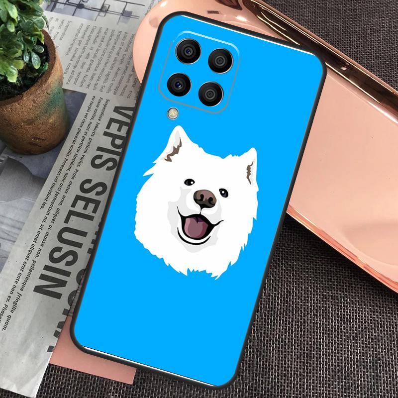 Cartoon Samoyed Dog For Samsung Galaxy M34 M54 M14 M53 M33 M13 M12 M32 M52 M20 M15 M55 M21 M51 M30s M31s Case