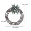 Wooden Christmas Wreath Hanging Ornament Round Home Decor 35cm Xmas Garland for Housewarming Shelf