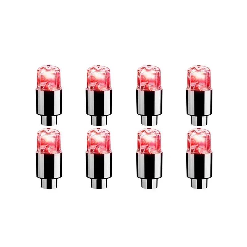 2/4/8pcs LED Tire Valve Stem Caps Neon Light Waterproof Wheel Spoke Lights LED Tire Lamp for Motorcycle Bicycle Car Accessories
