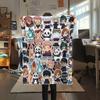 1PC Jujutsu Kaisen Patterned Flannel Blanket Suitable For All Seasons For Home Decor Warmth And Comfort Gifts Holiday Present
