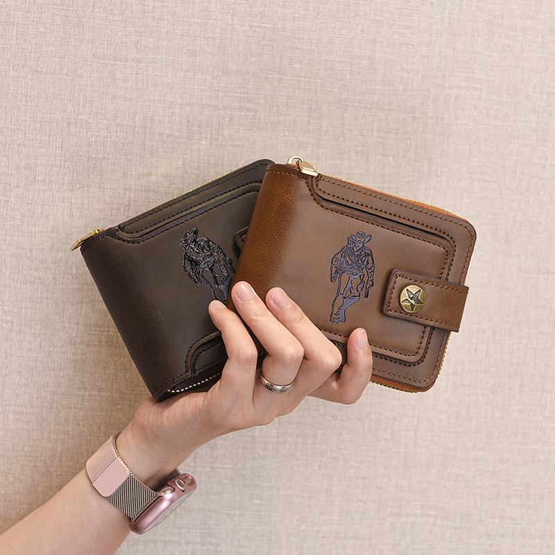 Men's Retro Zipper Wallet: Multi-Card Slots & Large Capacity