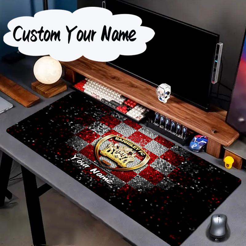 Custom Name Mouse Pad Barnsley Crest Design Mouse Pad, Gaming Mouse Pad, Keyboard Pad, Desk Decor for Computer Notebook Fan Birthday Gift