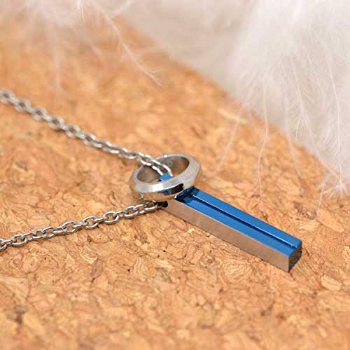 Fe-fe Phiten Titanium Necklace, Blue, Men's, Size 45, Set of 2 (Necklace and Kotobuki Jewelry Polishing Cloth)