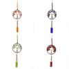 Agate Tree Of Life Car Charm With Handcrafted Crystal Fringe For Vehicle Decor