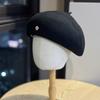 Temperament Korean Style Beret Autumn and Winter Hat Face Small Big Head Circumference Painter Hat Black All Match Beret Hat