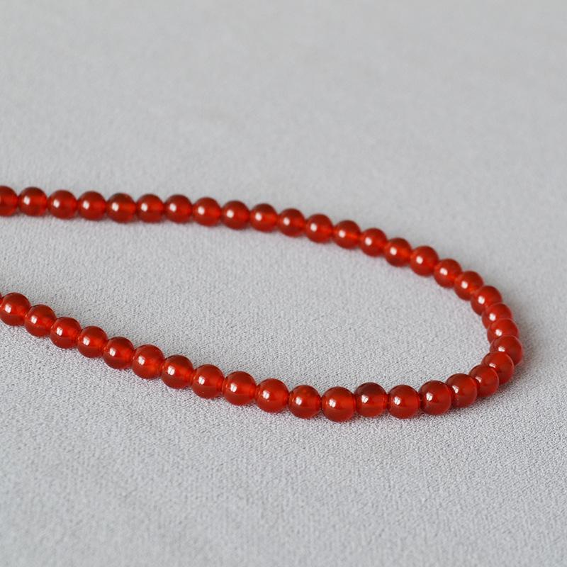

Elegant Women s Ice-Transparent Red Agate Necklace - Simple Chinese Ethnic Style