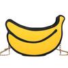 Trendige Persönlichkeit Interessante Bananenform PU-Leder Kette Damen Messenger Tasche Damen Umhängetasche Damen Geldbörsen Süße Seitentasche