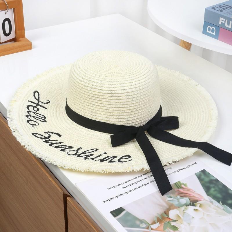 Summer Washable Folding Hat Women's Large Brim Sunscreen Sun Hat Women's Vacation Large Edge Cool Hat