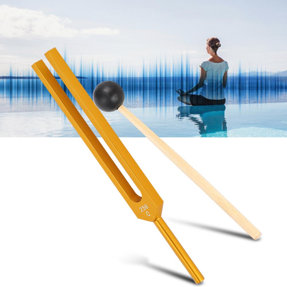 C256 Aluminiumlegierung Stimmgabel Hammer Set Hördiagnostik Schallschwingung Heilung Gesundheitswesen